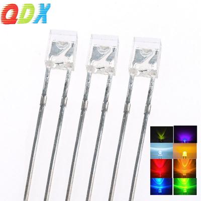 China Emitting LED 2*3*4mm Water Clear Lens Square Slice White Green Blue Yellow 2*3*4mm Dip In Diode1000pcs/bag for sale