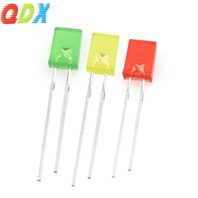 China Emitting LED 2*5*7mm Square Slice 2*5*7mm Led White Green Blue Yellow Red Dip In Diode1000pcs/bag for sale