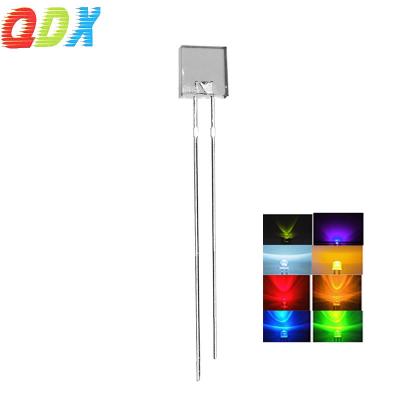 China Emitting LED Water Clear Lens Square Slice 2*7*7mm White Green Blue Yellow Red 2*7*7mm Dip In Diode1000pcs/bag for sale