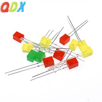 China Emitting LED 5*5*7mm Square Slice 5*5*7mm Led White Green Blue Yellow Red Dip In Diode1000pcs/bag for sale