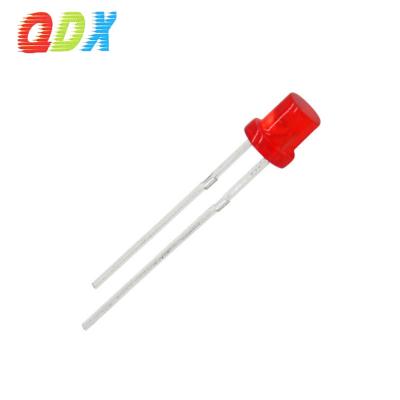 China Diffused Light Emitting Diode 3mm LED Flat Surface Color Lens Bulb Lamp 2V 3V 1000pcs/Bag Indicator Led Flat Head Cylindrical Light for sale