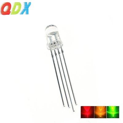 China Emitting LED Full Color 5mm RGB Led In Diode Lights Tricolor 4 Pins Sprinkle Multicolor Clear / Transparent for sale