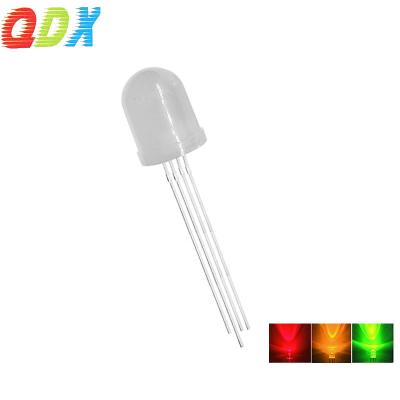 China Emitting LED Full Color 10mm RGB Led In Diode Lights Tricolor 4 Pins Sprinkle Multicolor Clear / Transparent for sale