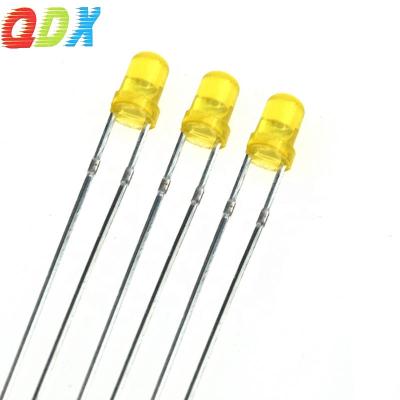 China Light Emitting Diode Low Power Consumption Led Diode 3mm Yellow Diffuse Super Bright Led Diode LED Encapsulation Series for sale