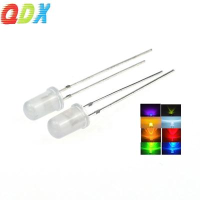 China Emitting Diffuse Led 5mm Milk Lens Blue Green Blue Yellow Red White Pink Orange #5mm Led Diode For Indicator Light for sale