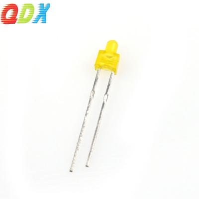 China Light Emitting Diode Factory Sales 2mm High Quality Color Lens Led Diffuse Yellow Through Hole Diodes 0.06w 2mm Led Diode 1000Pcs/Bag for sale