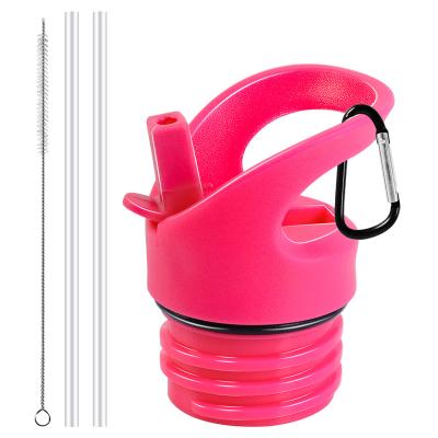 China Business Straw Lid Replacement Screw for Water Bottle Hydraulic Flask Mouth Standard Flex Straw Lid Water Bottle for sale