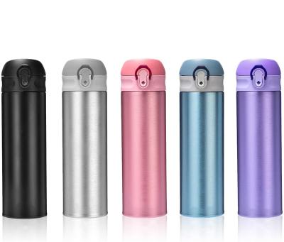 China PORTABLE Water Bottle Stainless Steel Thermos Vacuum Flask With Custom Logo Double Wall Water Bottles With Bounce Cup for sale