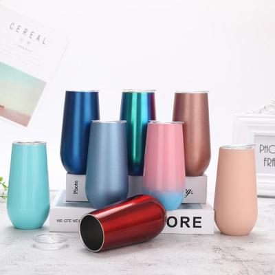 China Viable custom tumble coffee mug logo wall stainless steel vacuum thermos egg shape sublimation double cups with lid for sale