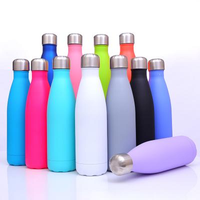 China Business Reusable Double Wall Stainless Steel Cola Shaped Vacuum Thermal Water Bottle With Logo Customized for sale