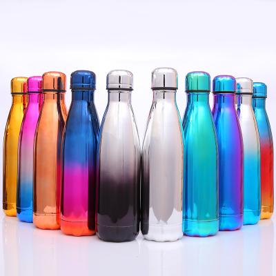 China PORTABLE 12 oz stainless steel cola shape water bottle double wall vacuum thermos with customized color and logo for sale