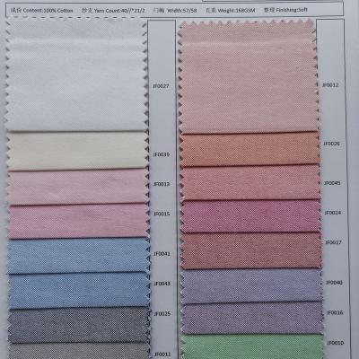 China Shrink-resistant 100% cotton oxford fabric with solid color, stripe and check used for men's and lady's shirt for sale