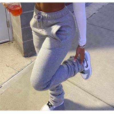 China Best Quality 9 Colors Winter Jogger Pants Women Pants Fashionable QUICK DRY SALE Stacked Drop Sweat Stacked Gaiters For Women for sale