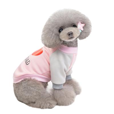 China Simple Stocked Dog Clothes Autumn And Winter Clothes Comfortable Warm Pet Clothes for sale