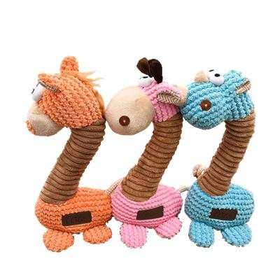 China Stocked Hot Sale Eli's Voice Cut Giraffe Plush Toy Cat and Dog Plush Toy for sale