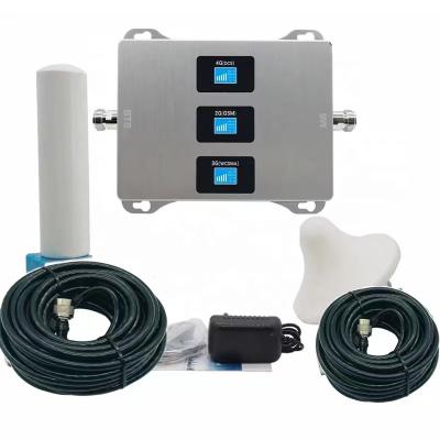 China Home Ministry Farm Hotel Boat High Power Booster Mobile Signal Amplifier 70DB 900MHZ 1800MHZ 2100MHZ Triband Signal Booster for sale