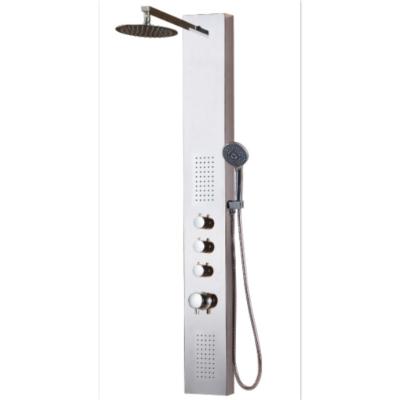 China Modern Waterfall Contemporary 304stainless Rainfall Shower Faucet Column Wall Mounted Tower Panel With Jets for sale