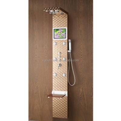 China 2019 Electric Faucets Computerized Luxury Multifunction Shower Panel For Bathroom BS-7030 for sale