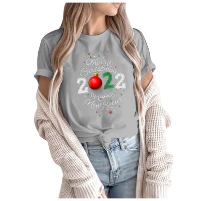 China 2022 Anti Wrinkle Women Letter Printing T-shirt Crew Neck Shorts Sheath Casual T-shirts for sale