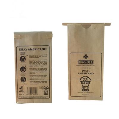 China Custom Print Biodegradable PP Laminated White Brown Kraft Paper Bag Tin Tie Snack Cookies Coffee Beans for sale