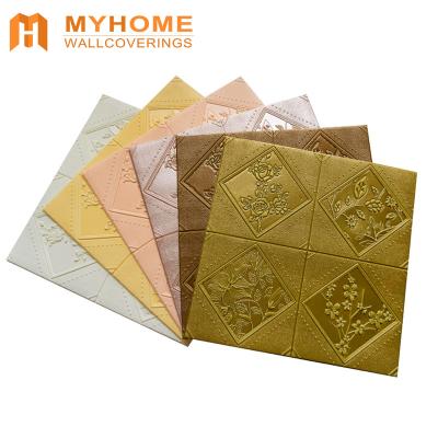 China Modern Eco-friendly PE Foam Wallpaper 3D Wall Brick Foam Wall Sticker For Interior Decor for sale