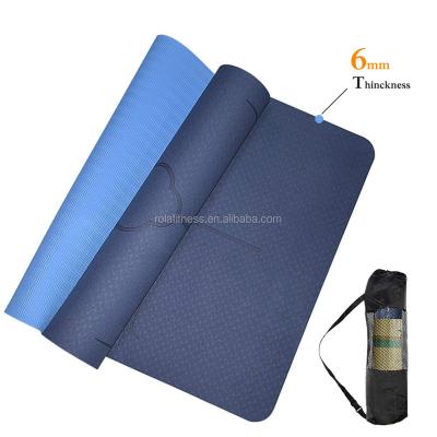 China Custom Made High Quality Non-slip Yoga Tape Mat Eco-Friendly Double Layer Body Health Care Massage Tape Yoga Mat for sale