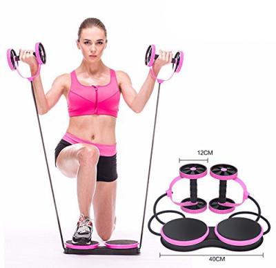 China Body health care massage equipment Revoflex ab home abdominal wheel set with resistance bands for sale