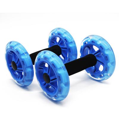 China Double Body Health Care Massage Fitness Training Abs Wheel Abdomen Roller Abdomen Set for sale