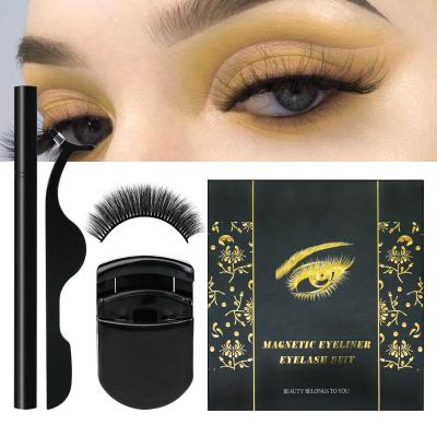 China Makeup Suits 2021 New Product Launch 2 Pairs Of Eyeliner And False Eyelashes Set For Female for sale