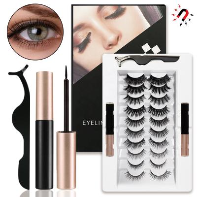 China Makeup Suits Cheap Price Female 10 Pairs False Eyelashes Double Eyeliner Blends for sale