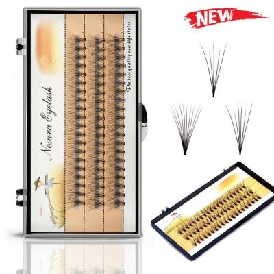 China Natural High Quality Private Label V Style Different Volume Eyelash Extensions Silk Supplies Grafting False Mink Eyelashes for sale