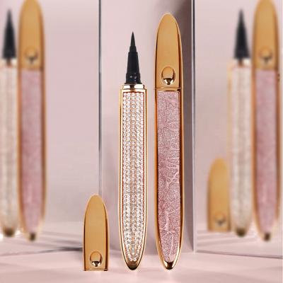 China 2021 waterproof new launch shinny self-adhesive diamond eyeliners for ladies eye liner quick-drying non-smudge makeup waterproof eyeliner for sale