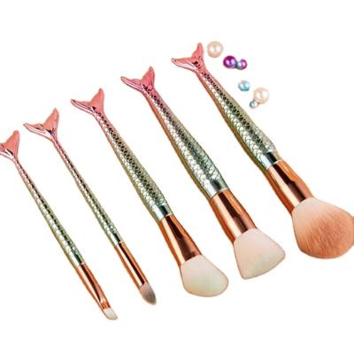 China Flat Brush Make Up Brushes Ergonomic Microphone Dotted Design Makeup Brush Set for sale