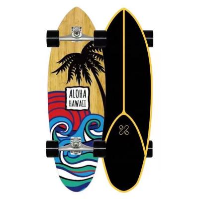 China New Long Slide Caver Youth G.BEST PU Wheel Maple Wooden Deck Surf Skateboard Skateboard With Nice Design for sale