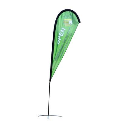 China Health Care Institutes Advertising Exhibition Event Promotional Use Beach Flag Banner Outdoor Teardrop Flying Flag for sale