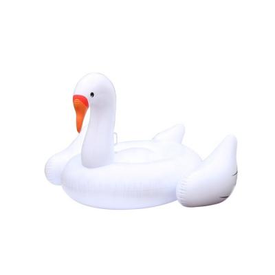 China Swimming Pool Toys Big Pool Float Rideable Summer Water Raft Kids and Adults Inflatable White Swan Pool Float for sale