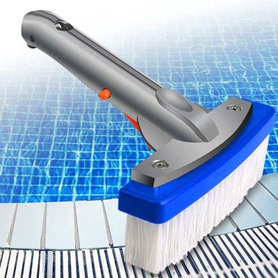 China Swimming Pool 5.5 inch/14 cm Plastic Pool Cleaning Brush with Aluminum Handle for sale