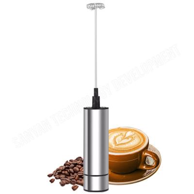 China Best Price Stored Electric Automatic Handheld Milk Frother Stainless Steel Blender Foam Maker for sale