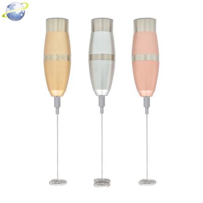 China Viable ABS Mini Electric Milk Frother Handheld Powerful Automatic Foam Maker Egg Beater for sale