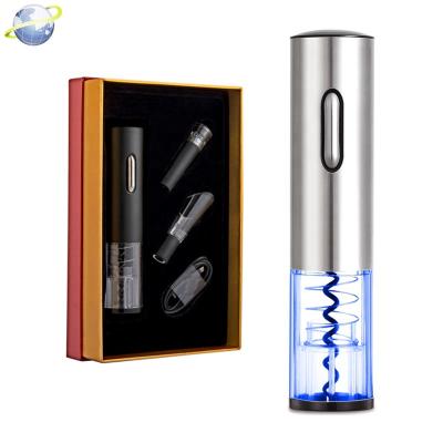 China Sustainable Electric Gift Wine Opener Wedding 4 Pieces Set Automatic Corkscrew Luxury Gift Set for sale