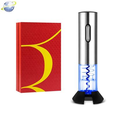 China Viable Electric Wine Bottle Opener Gift Set 4 Pieces Automatic Corkscrew Deluxe Set for sale