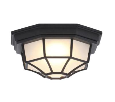 China Classic Design Glass One Light Garden ETL Aluminum Waterproof Led Outdoor Ceiling Light for sale