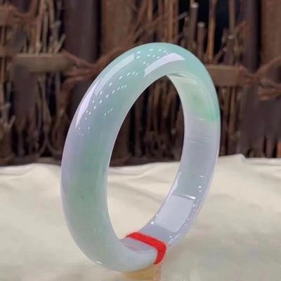 China Genuine natural CLASSIC Myanmar bingnuo species [with certificate] elegant pure color jade jade bracelet light green children for sale