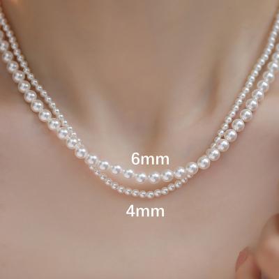 China Xiaomi Baroque Natural Pearl Necklace Female Matching Necklace 18K Gold Niche Design Europe And America Freshwater Pearl Clavicle Chain for sale