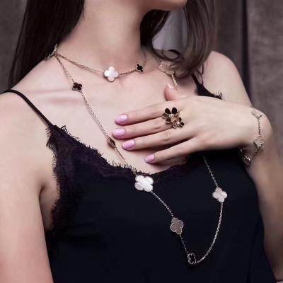 China The original high quality S925 gold clover logo clover necklace jewelry lucky women's wholesale for sale