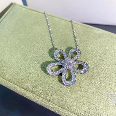 China The original high quality S925 gold clover logo clover necklace jewelry lucky women's wholesale for sale