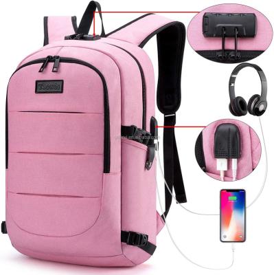 China With USB Slim Durable Water Resistant Anti-theft Bag With USB Charging/Earphone Port And Lock 15.6 Inch Computer Backpack For Kids for sale