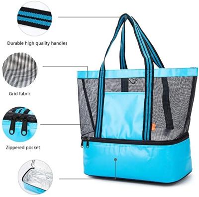 China High Quality Luxury Beach 2021 Summer New Design Beach Tote Bag With Insulated Cooler For Picnic And Beach Bag Food Insulated Handbag for sale