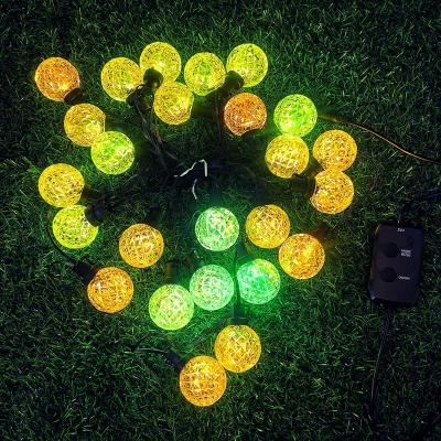 China G40 Solar Outdoor Decorative Light Bulbs G40 Solar String Fairy Lights Christmas Tuya Lights Garden String Light for sale