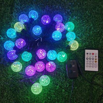 China Tuya String Fairy Lights G40 String Lights Outdoor Waterproof Smart Solar Garden Lights Outdoor Waterproof Led for sale